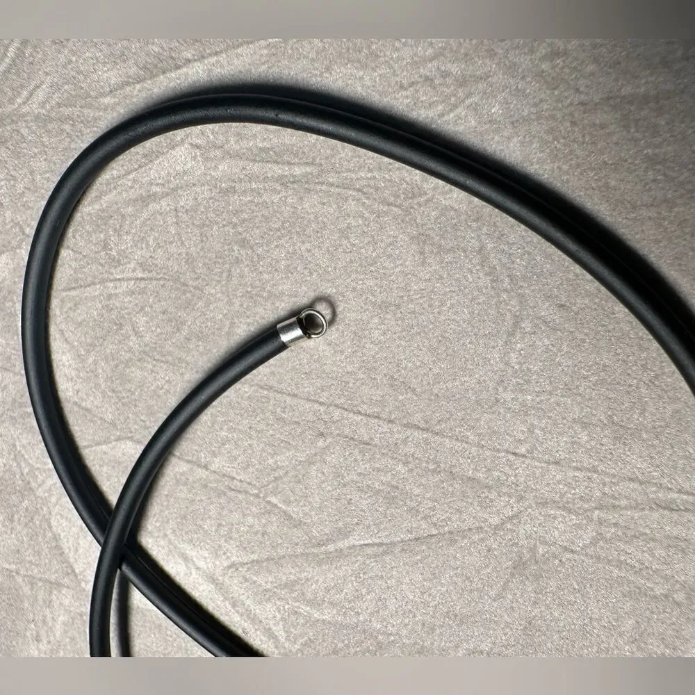 14.5” Black Cord Necklace - Minimalist | Unisex 925 Silver Clasp | Pendant Ready